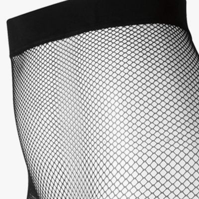 Hanes Curves Fishnet Women's Fashion Tights - Size 1X/2X - BLACK